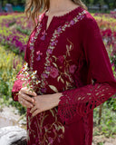 3 Piece - Unstitched Embroidered Lawn Fabric MS-2750