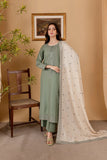 3 Piece - Unstitched Fully Embroidered Dhanak Fabric RP-600