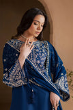 3 Piece - Unstitched Embroidered Lawn Fabric with Embroidered Chiffon Dupatta