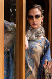 MB 3050 - 3 Piece Unstitched Heavy Embroidered Dhanak Fabric With Printed Wool Shawl