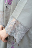 MS-170 - 3 Piece Unstitched Embroidered Dhanak Fabric With Embroidered Chiffon Dupatta