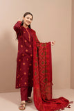 3 Piece - Unstitched Fully Embroided Dhanak Fabric With Wool Shawl KS-705