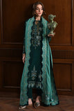 Dhanak Fabric - 3 Piece Unstitched Embroidered Dress With Embroidered Dhanak Shawl BT 3010