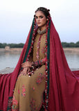 HR 2945 - 3 Piece Unstitched Embroidered Dhanak Suit With Embroidered Dhanak Shawl
