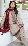 3 Piece - Unstitched Fully Embroidered Dhanak Fabric