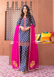3 Piece - Unstitched Digital Printed Lawn Shirt Trouser and Dupatta With Embroidered Laces
