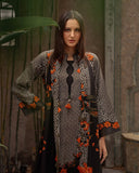 3 Piece - Unstitched Digital Printed Khaddar Fabric With Embroidered Laces