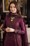 AJ 2885-3 Piece Unstitched Embroidered Dhanak Fabric With Embroidered Chiffon Dupatta