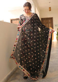 RR 2935 - Piece Unstitched Embroidered Dhanak Fabric With Embroidered Chiffon Dupatta