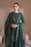 IZ 2925 - 3 Piece Unstitched Embroidered Dhanak Suit With Dhanak Embroidered Shawl