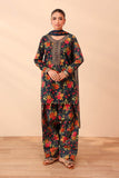 3 Piece - Unstitched Digital Printed Khaddar Fabric BQ-40