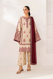 BQ 2950 - 3 Piece Unstitched Heavy Embroidered Dhanak Fabric With Embroidered Dhanak Shawl