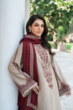 3 Piece - Unstitched Fully Embroidered Dhanak Fabric