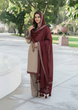 3 Piece - Unstitched Fully Embroidered Dhanak Fabric KD-910