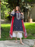 3 Piece - Unstitched Fully Embroidered Dhanak Fabric RR-610