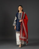 3 Piece - Unstitched Fully Embroidered Dhanak Fabric RR-610