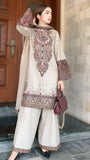 LM 2965 - 3 Piece Unstitched Embroidered Dhanak Fabric with Dhanak Embroidered Shawl