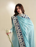 Dhanak Fabric - 3 Piece Unstitched Fully Embroidered Dress