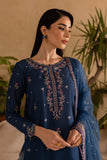BT 2940 - 3 Piece Unstitched Heavy Embroidered Dhanak Fabric With Embroidered Chiffon Dupatta)