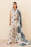 UNSTITCHED - 3 Piece Chicken Kari Embroidered Lawn Fabric IZ-239 A