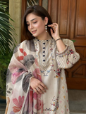 3 Piece - Unstitched Digital Printed Lawn Fabric BQ-423