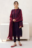 JZ 2910 - 3 Piece Unstitched Embroidered Dhanak Fabric With Dhanak Shawl