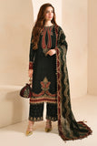 3 Piece - Unstitched Fully Embroided Velvet Suit JZ-999