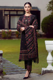 3 Piece - Linen Unstitched Heavy Embroidered Suit With Embroided Linen shawl