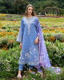 3 Piece - Unstitched Embroidered Lawn Fabric