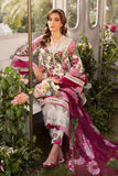 3 Piece - Unstitched Printed and Embroidered Fabric With Silk Dupatta MB-446