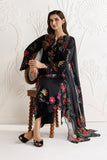 IZ 2955 - 3 Piece Unstitched Embroidered Dhanak Fabric With Printed Shawl
