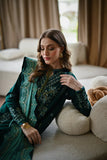 Dhanak Fabric - 3 Piece Unstitched Embroidered Dress With Embroidered Dhanak Shawl BT 3010
