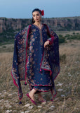Dhanak Fabric -3 Piece Unstitched Embroidered Dress With Embroidered Chiffon Dupatta HR-3005