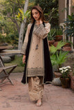 Dhanak Fabric - 3 Piece Unstitched Embroidered Dress With Embroidered Dhanak Shawl BT 2985