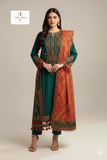 3 Piece - Unstitched Fully Embroidered Dhanak Fabric SP-525