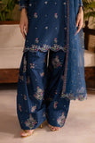 BT 2940 - 3 Piece Unstitched Heavy Embroidered Dhanak Fabric With Embroidered Chiffon Dupatta)
