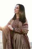 3 Piece - Unstitched Fully Embroidered Dhanak Fabric