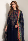 3 Piece - Unstitched Embroidered Velvet Fabric JZ-990