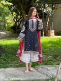 3 Piece - Unstitched Fully Embroidered Dhanak Fabric RR-610