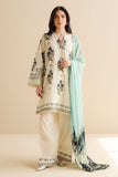 3 Piece - Unstitched Digital Printed Lawn Fabric CO-492