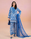 3 Piece - Unstitched Digital Printed Lawn Fabric MB-462