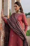 Dhanak Fabric - 3 Piece Unstitched Fully Embroidered Dress IZ-3070
