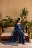 BT 2940 - 3 Piece Unstitched Heavy Embroidered Dhanak Fabric With Embroidered Chiffon Dupatta)