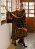HR-3045 - 3 Piece Unstitched Embroidered Dhanak Suit With Digital Printed Shawl