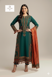 3 Piece - Unstitched Fully Embroidered Dhanak Fabric SP-525