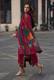 Dhanak Fabric -3 Piece Unstitched Embroidered Dress With Digital Printed Shawl