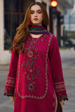 Dhanak Fabric -3 Piece Unstitched Embroidered Dress With Digital Printed Shawl