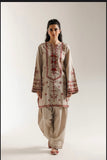 2 Piece - Unstitched Embroidered Lawn Fabric