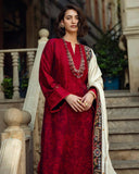3 Piece - Unstitched Fully Embroidered Dhanak Fabric