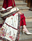 3 Piece - Unstitched Fully Embroidered Dhanak Fabric